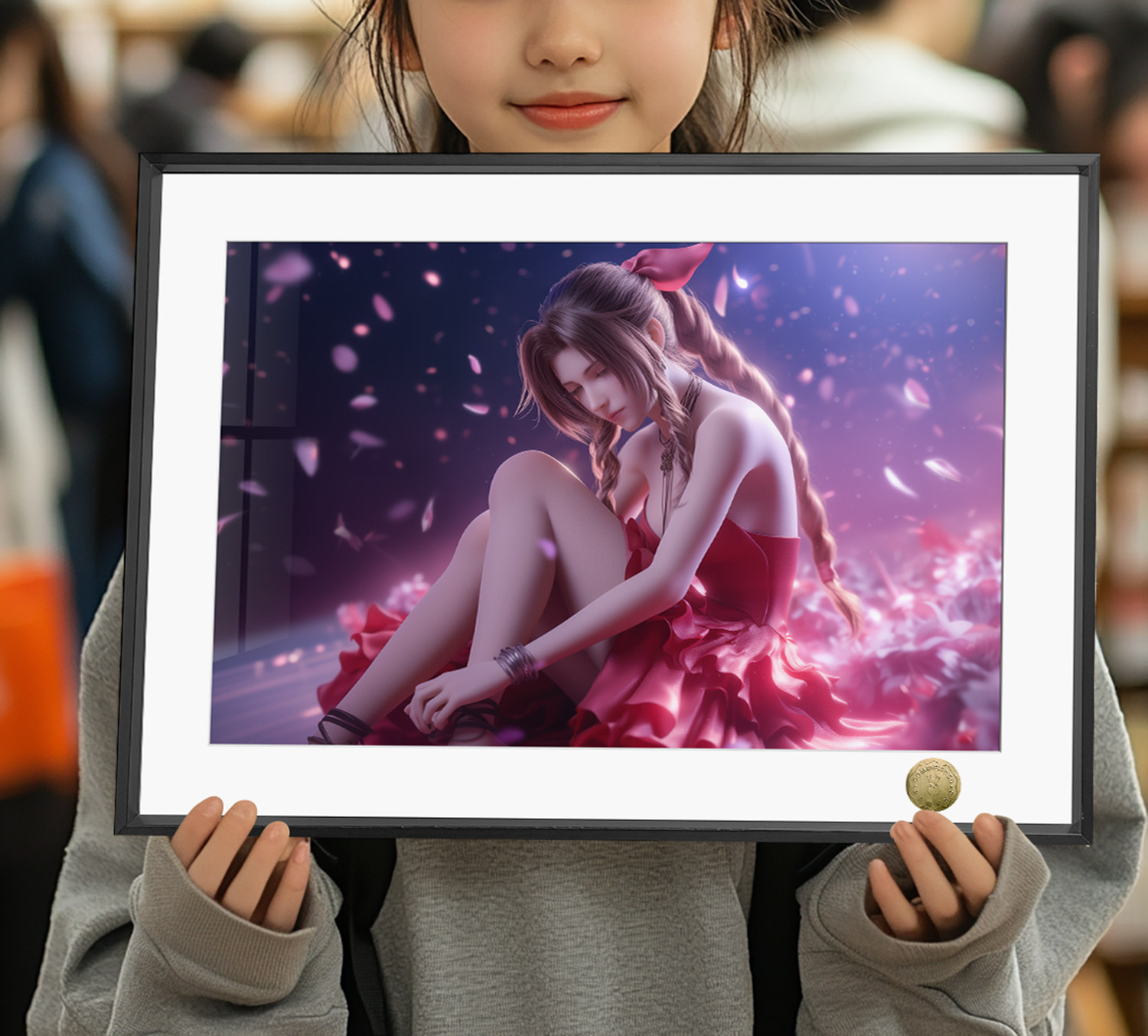 最终幻想Ⅶ爱丽丝神美颜蒂法周边装饰画地毯午睡毯图片