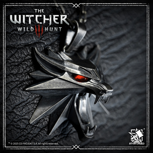 Starforged星辰铸造 巫师III游戏周边狼学派勋章吊坠925银项链