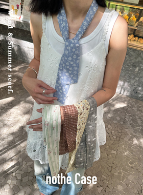 nothe Case「风眠漱夏」文艺小众薄款丝巾 时尚长条装饰头巾发带