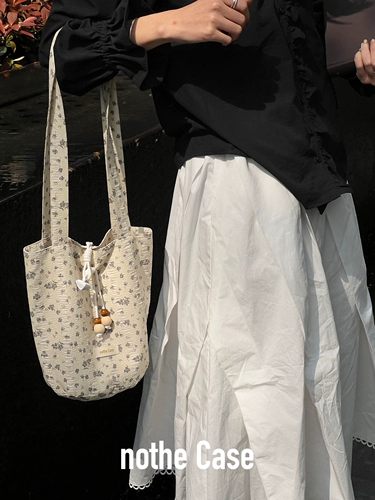 Универсальная вместительная и большая оригинальная свежая сумка на одно плечо, тканевый мешок