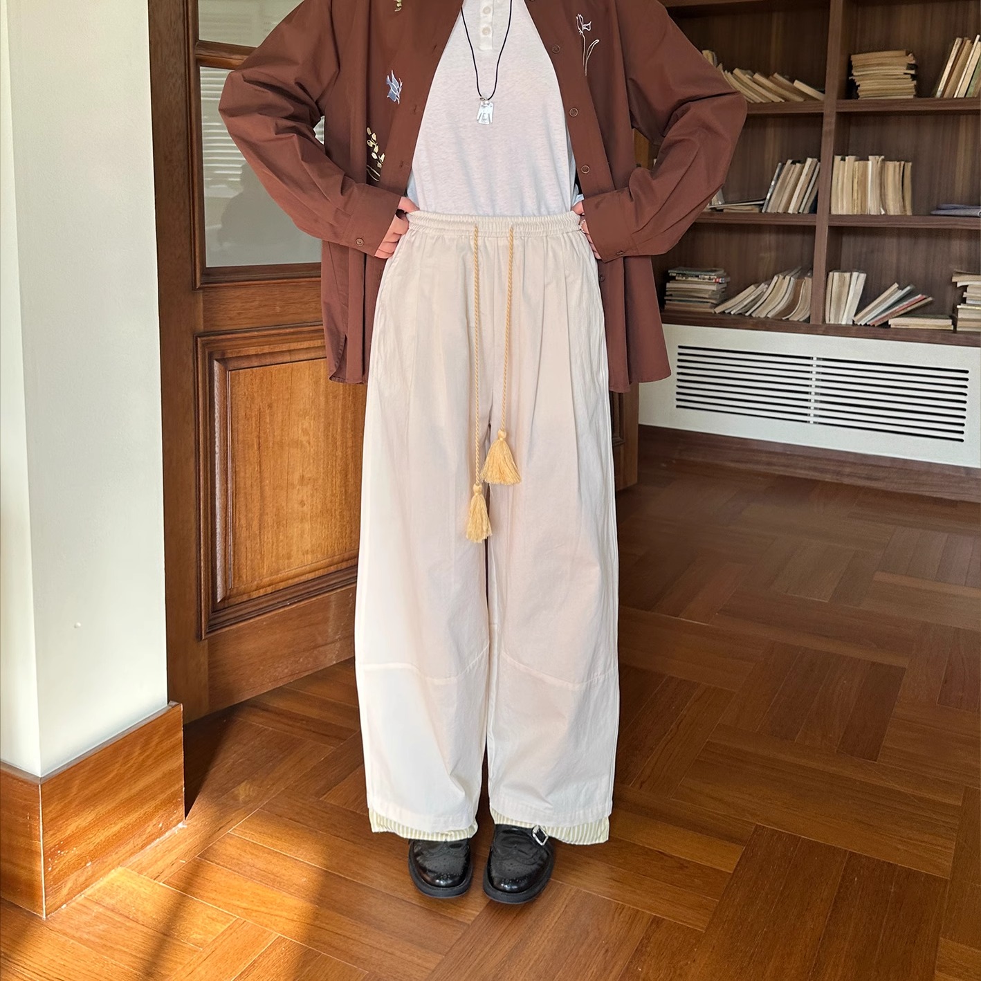 布然｜流苏休闲阔腿裤