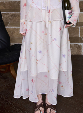 nothe Case「季风海岸」印花透气长裙 轻薄空气感半身裙