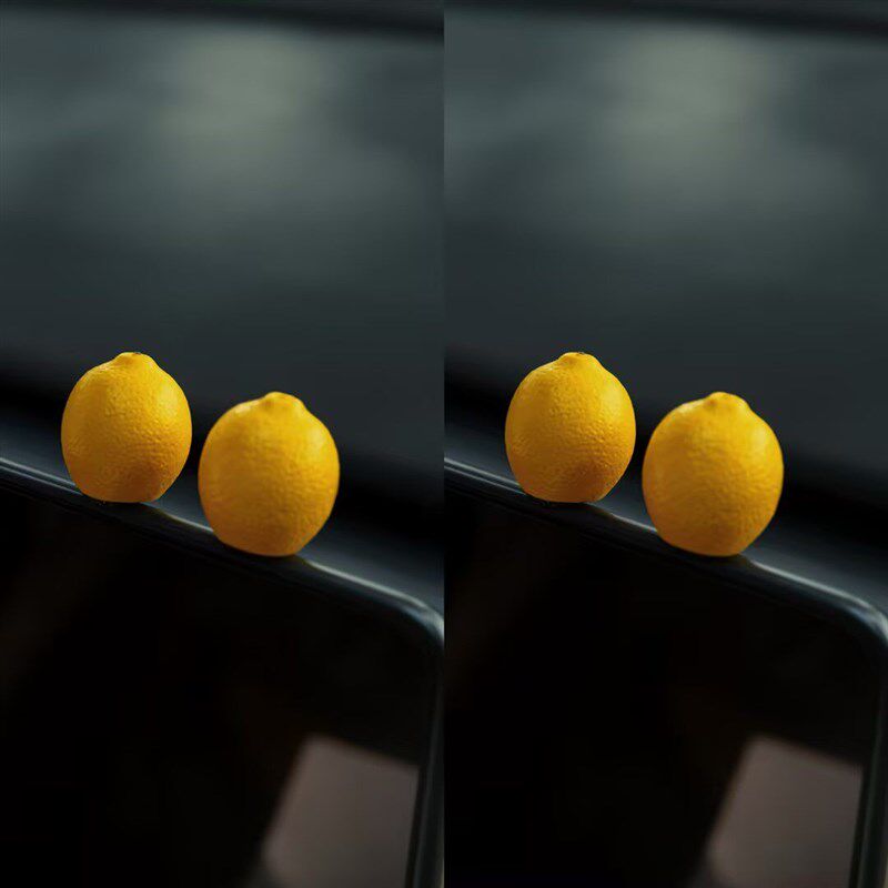 汽车摆件仿真迷你车载小柠檬可爱新年礼物屏幕显示中控台装饰品