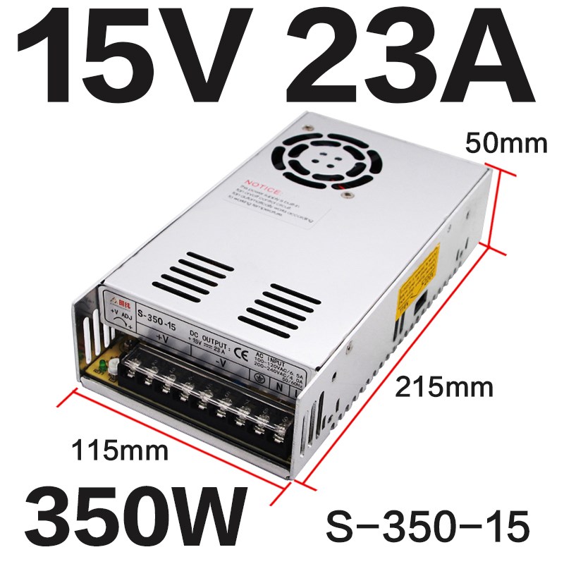 明纬开关电源S-350W400W电源360W-24v监控5V工业12v30a变压器直流
