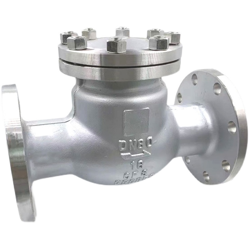 304不锈钢止回阀H44W-16P旋启式法兰止回阀翻板式单向阀逆止阀门