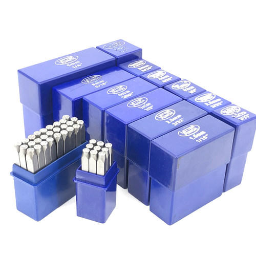 数字钢印字头码钢字印字模铁字印手工打号器字母一套手敲打码工具