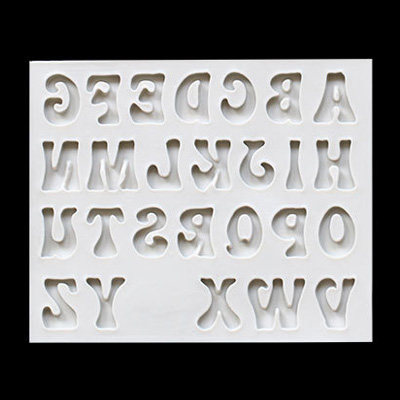 大写小写英文字母硅胶翻糖模具 数字巧克力模具 蛋糕装饰烘焙工具