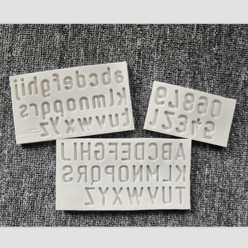 大写小写英文数字字母符号花纹翻糖巧克力干佩斯蛋糕硅胶烘焙模具