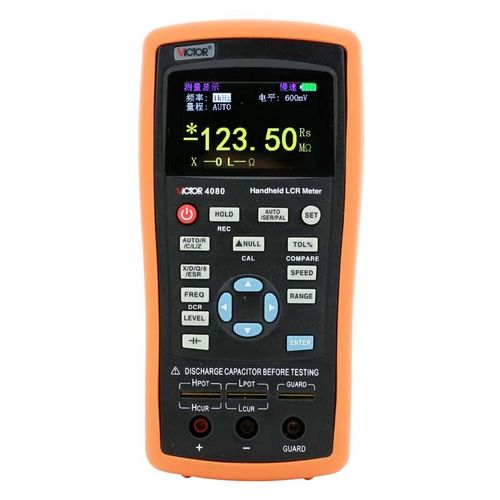 胜利手持数字电桥VC4080高精度电感电容电阻测量仪LCR电桥测试仪