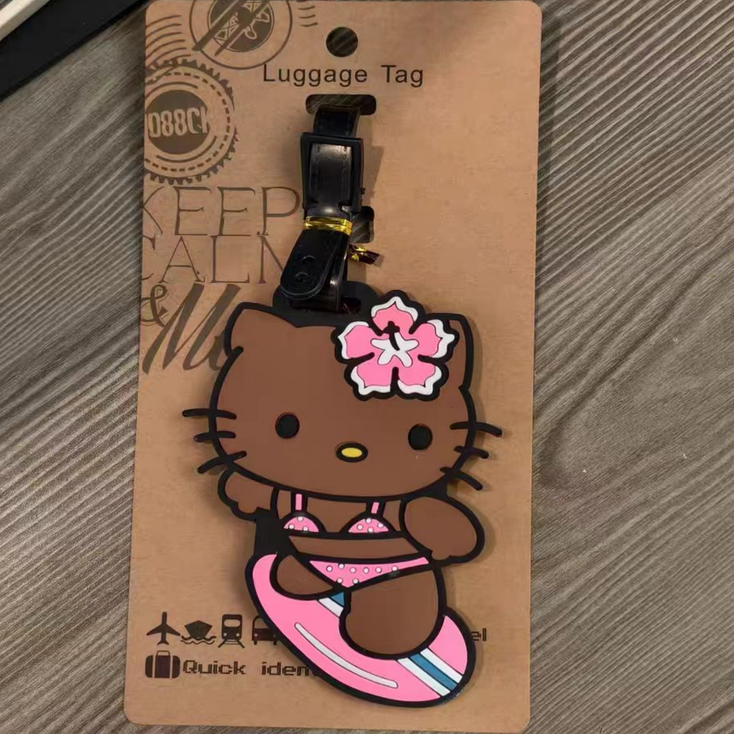 可爱KT猫凯蒂猫行李吊牌