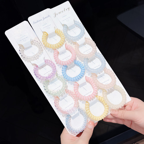 幼儿童电话线发圈女宝宝不勒头不伤发高弹发绳小女孩扎头绳头发饰