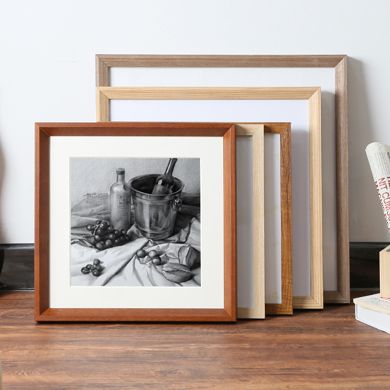 实木装裱画框挂墙相框简约防潮