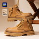 新款 大黄靴男时尚 高帮加绒保暖厚底工装 海澜之家冬季 靴棉鞋 马丁靴