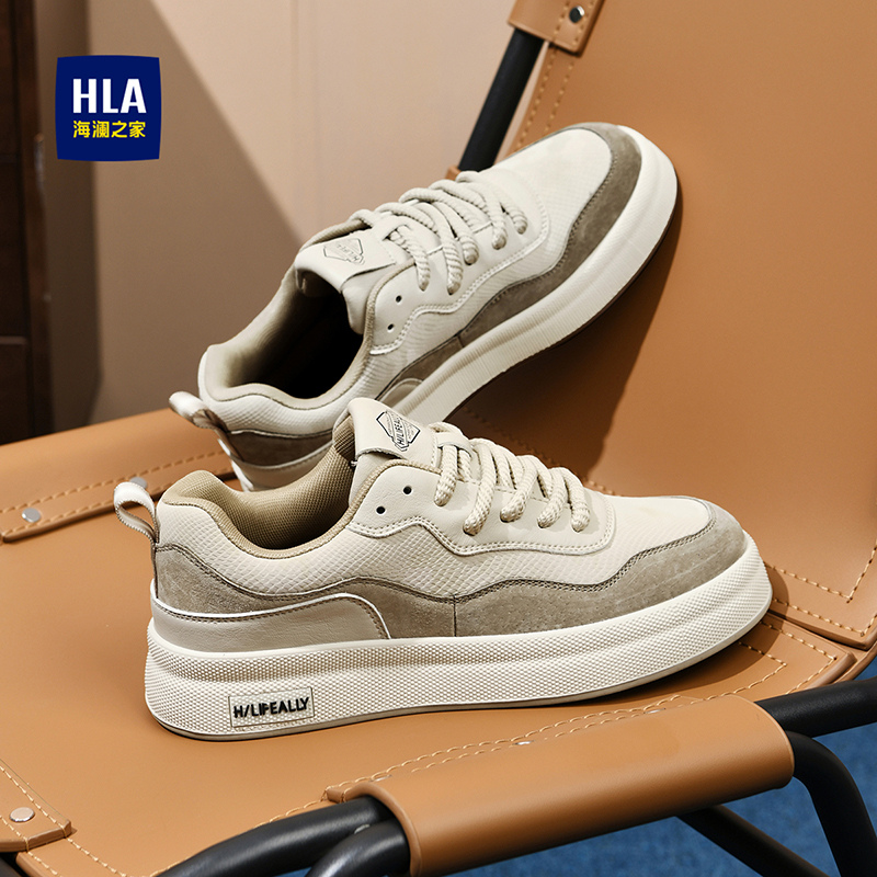 海澜之家耐磨面包鞋潮流板鞋厚底