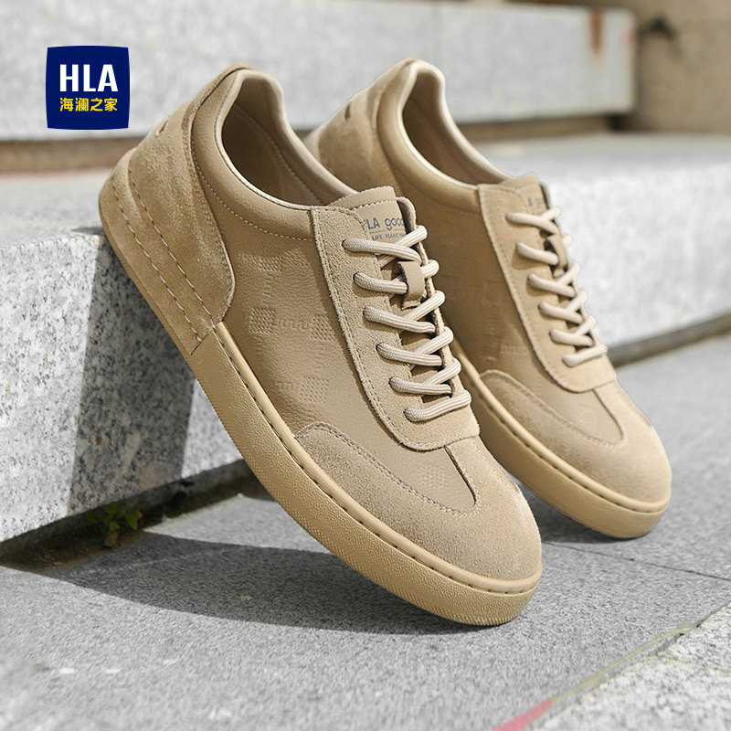 HLA/海澜之家男鞋2026新款阿甘鞋厚底运动休闲板鞋复古百搭潮鞋子,流行男鞋,休闲板鞋,淘宝优惠券,粉丝福利购,淘宝优惠卷