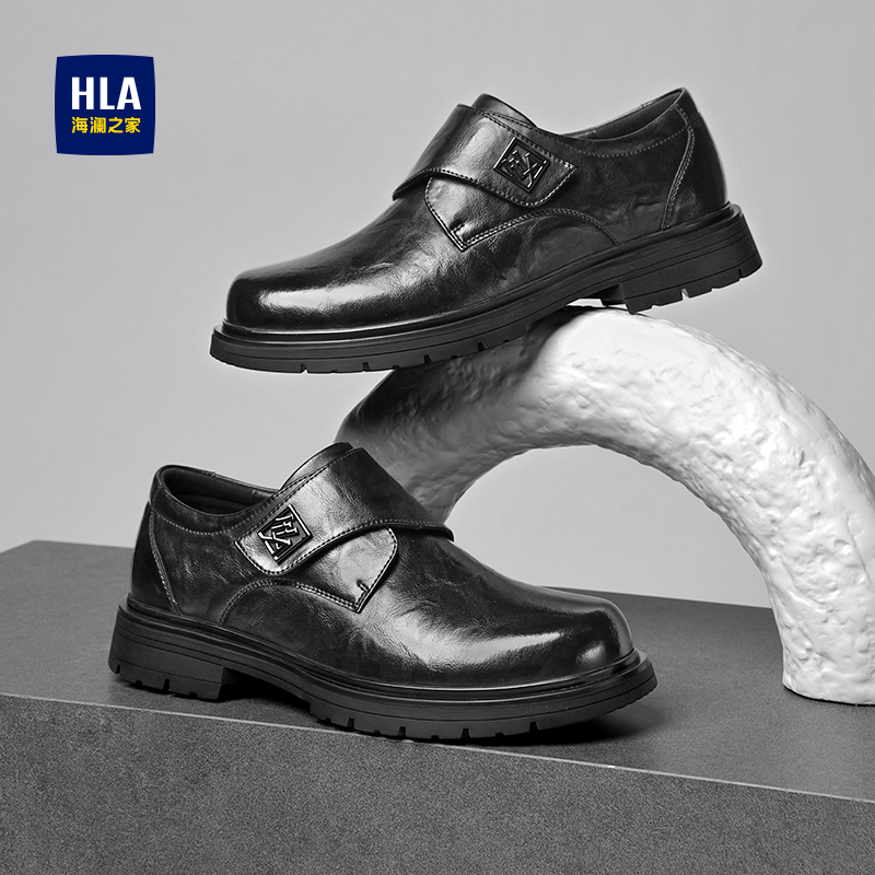 休闲皮鞋男时尚套脚耐磨舒适工装