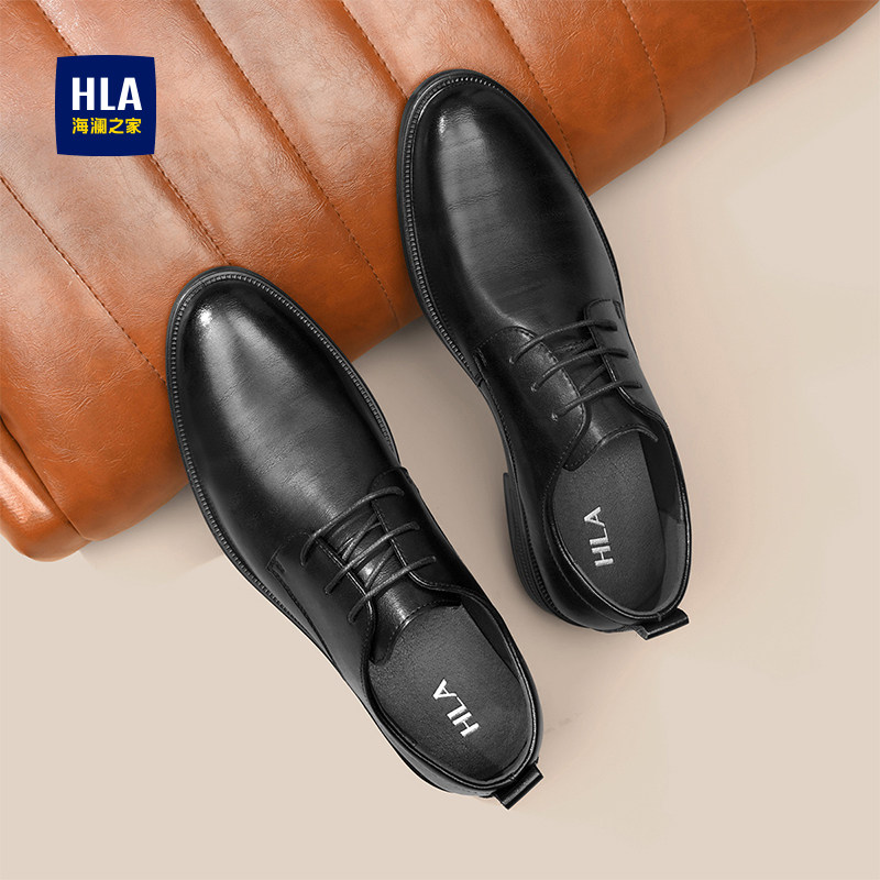 海澜之家皮鞋男士商务正装2026新款加绒保暖上班内增高结婚德比鞋