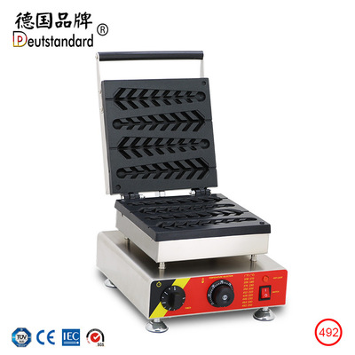 松树饼鱼鳞饼机商用lolly waffle maker烤饼机街头小吃烘培设备