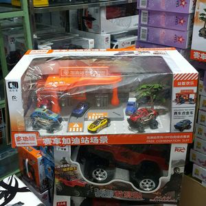 儿童车成合金车加油站模型场景赛车过家家美玩具乐