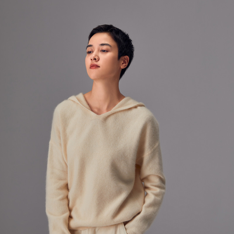 EXCEPTION例外低领连帽套头A121-U2D01