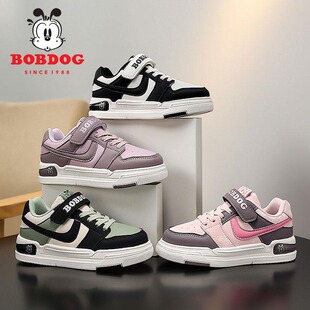 巴布豆童鞋女童二棉鞋冬季2025新款加绒保暖儿童运动板鞋女孩时尚