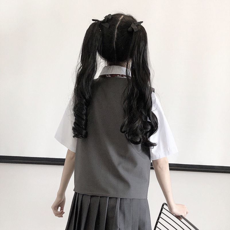 软妹双马尾假发女轻薄少量女的扎马尾很自然抓夹式绑带式可爱辫