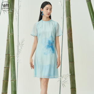 Kidny 复古优雅气质古典改良式 迪凯夏季 时尚 旗袍 新品 Distin