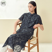 新款 迪凯国风连衣裙夏季 优雅气质直筒裙子女 Kidny Distin