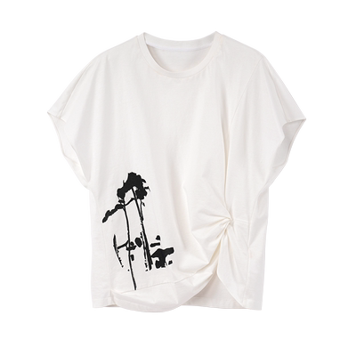 Distin Kidny/迪凯夏季新款百搭简约针织衫女优雅上衣T恤