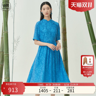 改良旗袍新中式 Distin 新款 迪凯夏季 国风优雅连衣裙女 Kidny