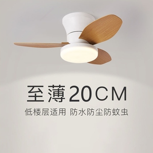 吊扇灯餐厅卧约北欧带电风扇吊灯室书房现代简 小型风扇灯2025新款