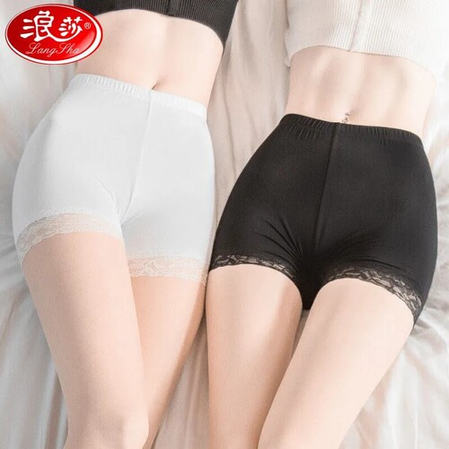 浪莎蕾丝安全裤女夏天薄款