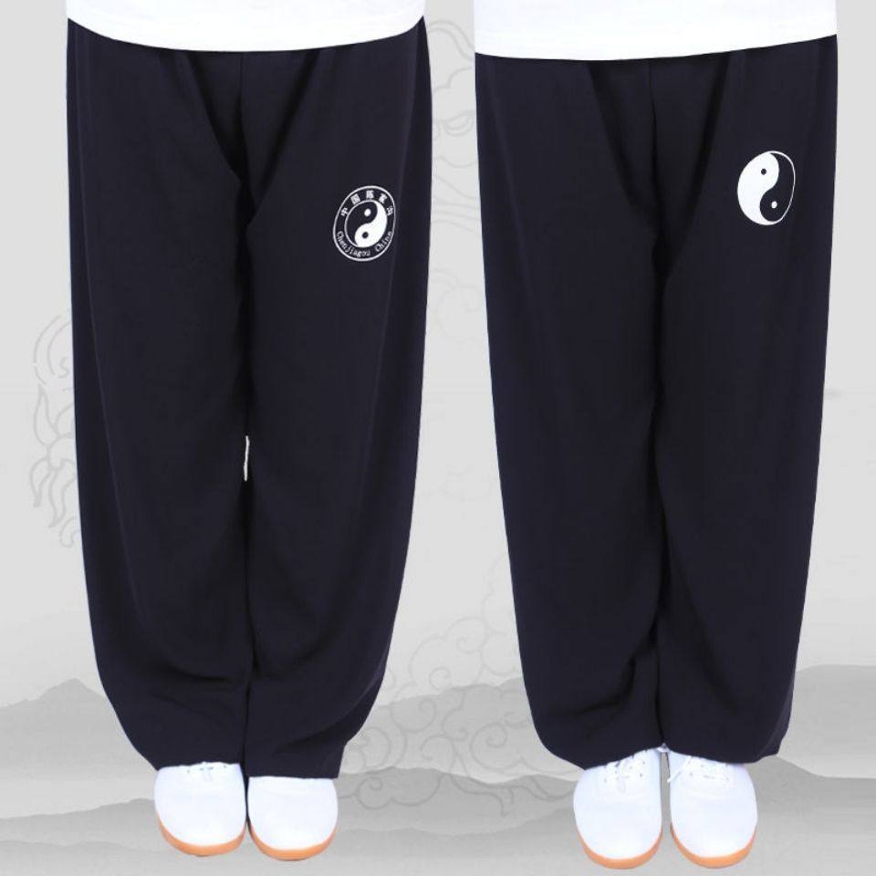 陈家沟太极裤女春夏季棉加丝太极拳练功裤男宽松瑜伽灯笼裤武术裤