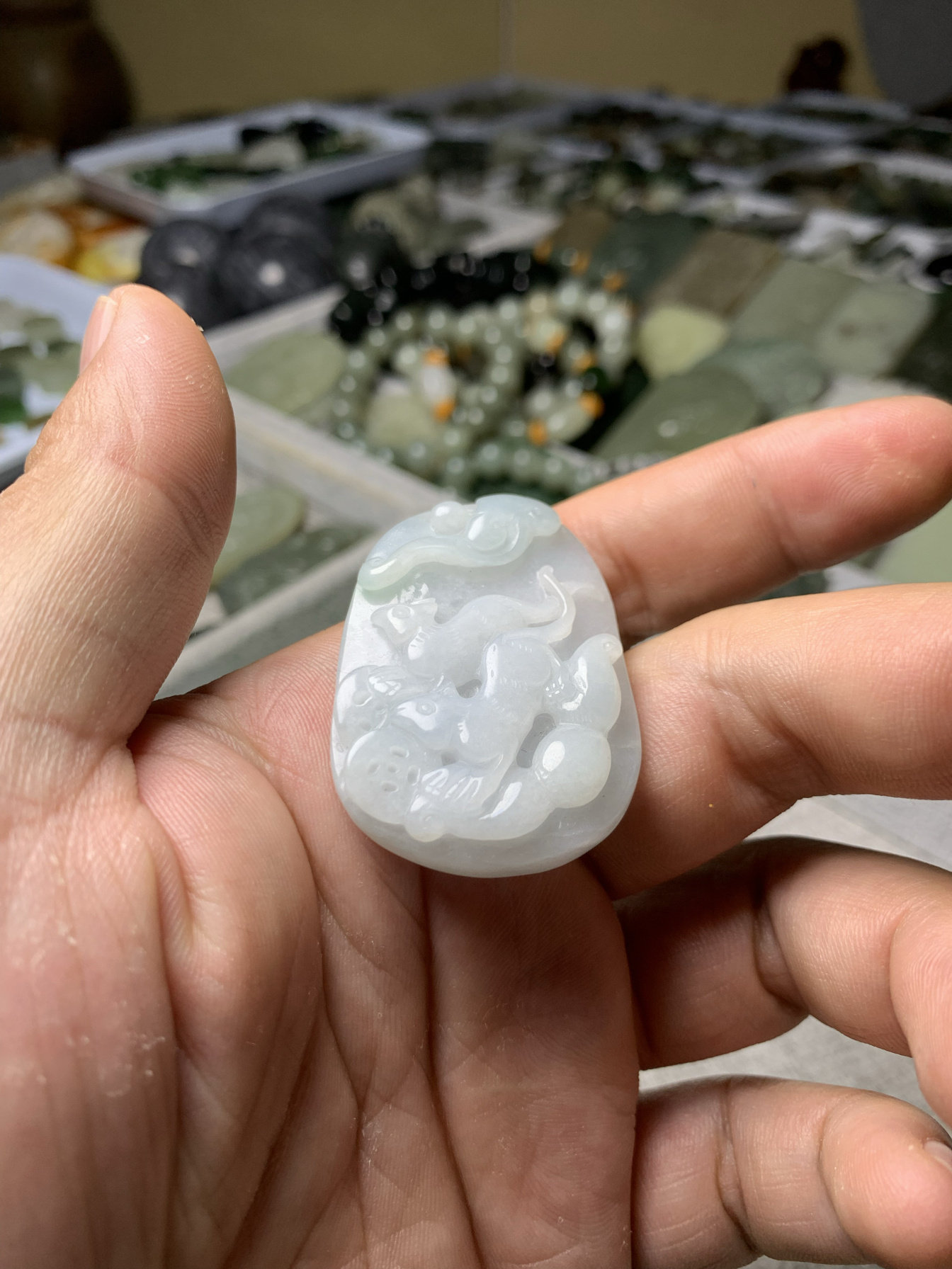 天然缅甸翡翠老坑老鼠二鼠运财吊坠挂件手机牌手链车挂包挂毛衣链