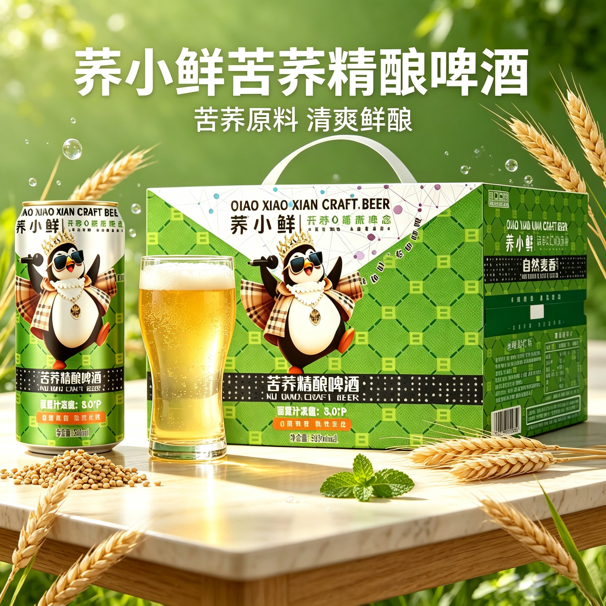 荞小鲜苦荞精酿啤酒0糖生啤500ml*12罐正品促销易拉罐特价可烧菜
