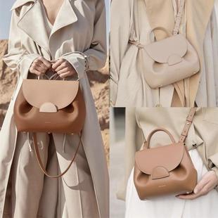 PO法国精致笑脸包大号新款真皮女包小众单肩斜挎手提通勤轻奢女包