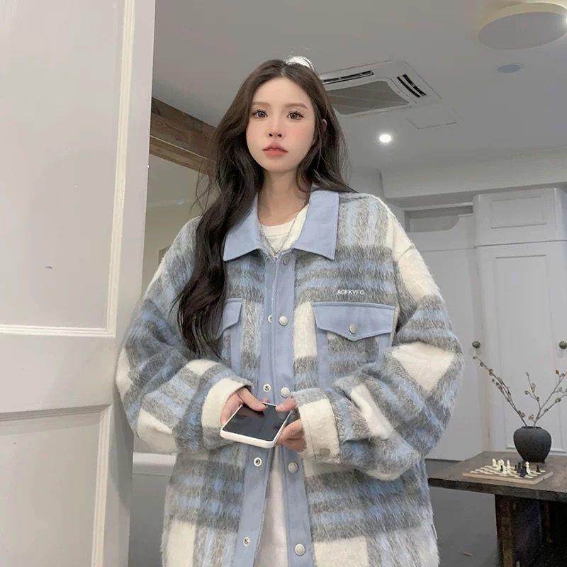 高级新款秋冬季美式复古上衣夹克小香风外套格子拼接拼色男女外套,女装/女士精品,时尚套装,淘宝优惠券,粉丝福利购,淘宝优惠卷