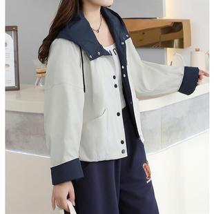 新品连帽短外套风衣甜酷时尚休闲百搭潮流女装上衣2025年冬新款