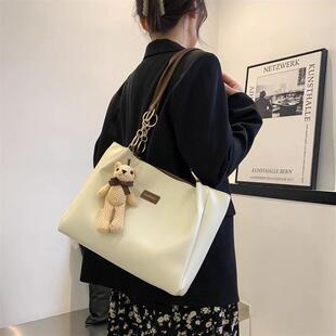 包包女新款高级感大容量单肩包森系上班学生上课教师通勤托特包