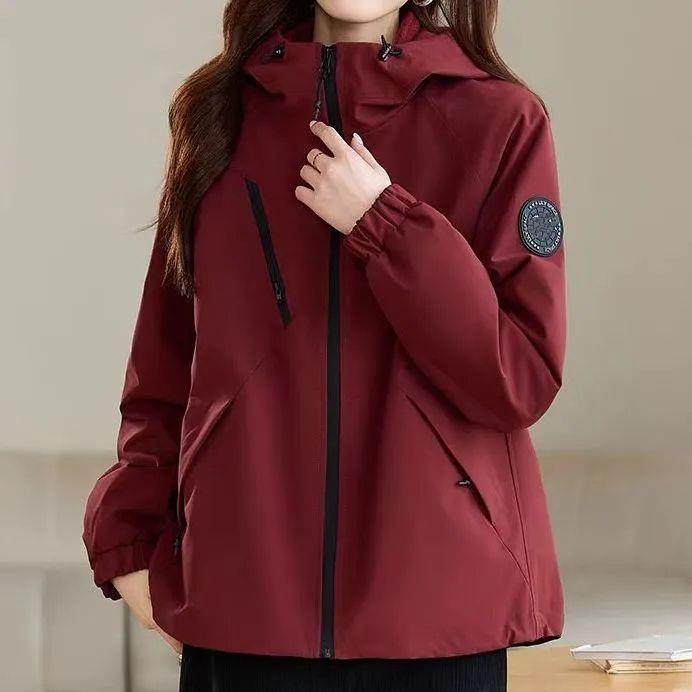 冲锋衣女士外套潮胖妹妹300斤宽松安可拉红新款夹克春秋时尚上衣,女装/女士精品,时尚套装,淘宝优惠券,粉丝福利购,淘宝优惠卷