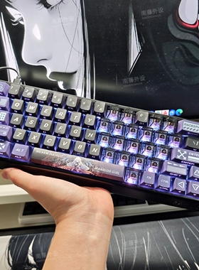RS6RS7二次元动漫键帽EVA大全套侧刻透光PBT热升华满改EV63配列87