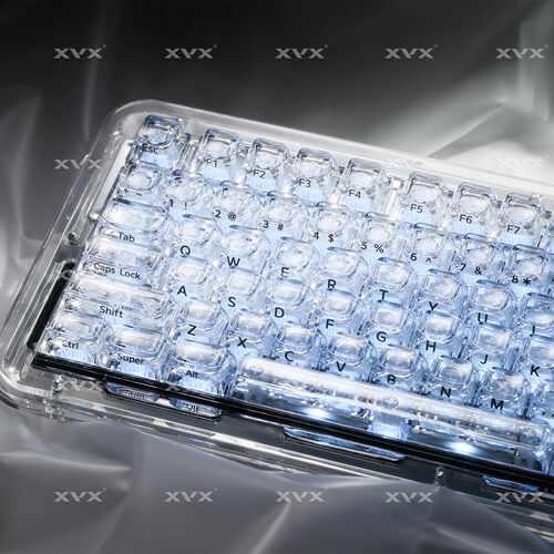 冰魄2.0透明冰晶键帽侧刻球帽SA