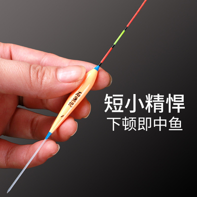 石鱼记高灵敏轻口浅水短尾鱼漂加粗醒目带珠尾浮漂冬钓冰钓野钓冰