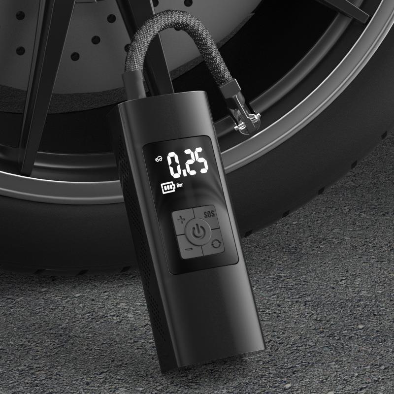 便携式车载充气泵轮胎电动手持打气筒智能无线自行车充气泵定制