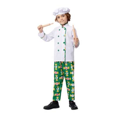 万圣节狂欢节新款糖果厨师装儿童舞台表演服幼儿园演出服角色扮演