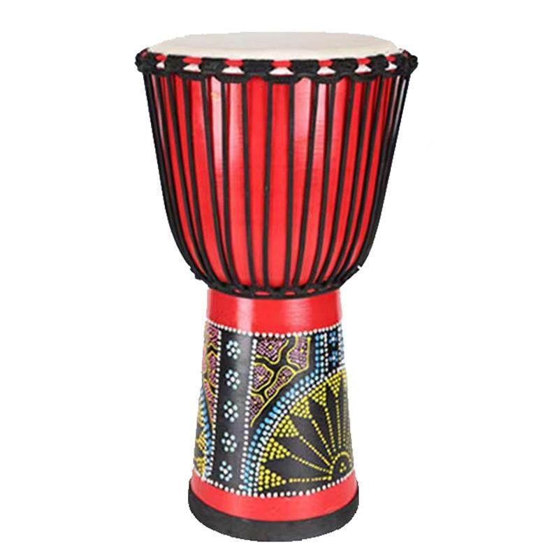 非洲鼓 儿童非洲鼓4寸成人初学手鼓山羊皮整木掏空桃花芯木