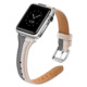 适用于苹果手表带智能表带拼色皮表带真皮versa跨境真皮手表带