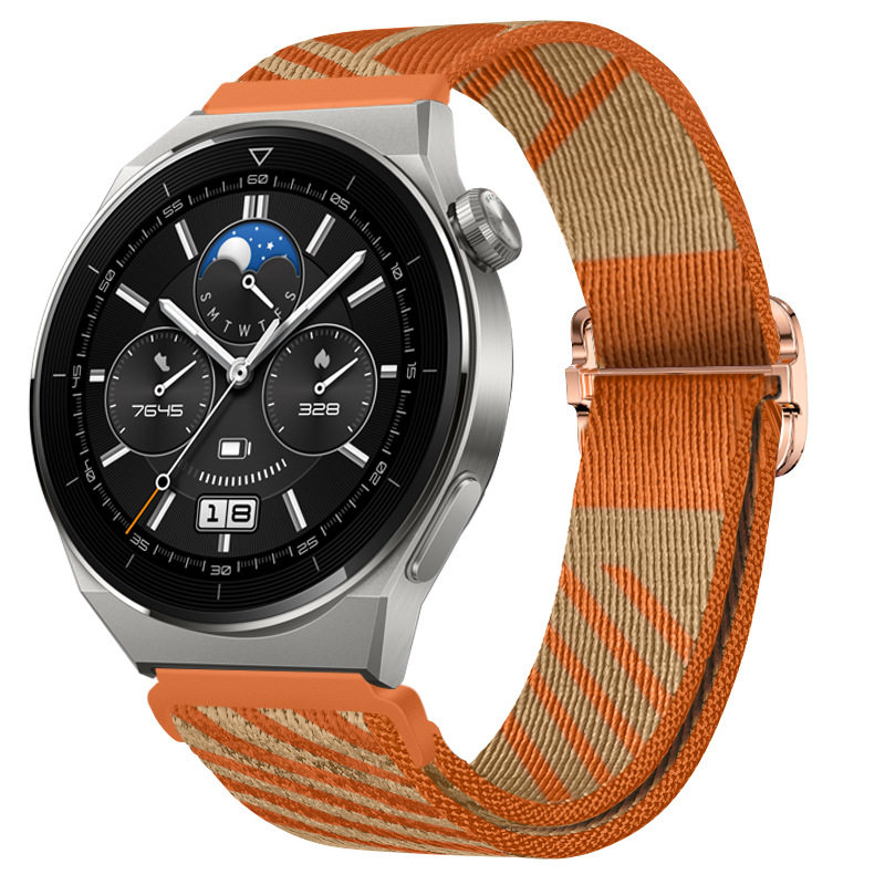 适用于华为gt3 pro手表带滑动扣编织表带20 22mm智能手表尼龙表带