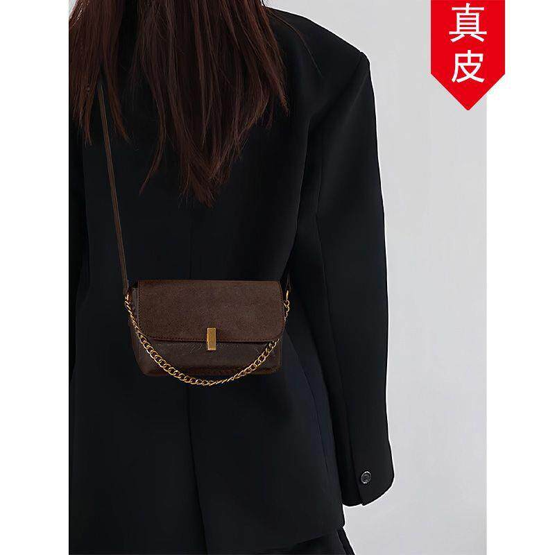 复古链条手提包包女式2025新款轻奢小众单肩腋下包通勤百搭斜挎包