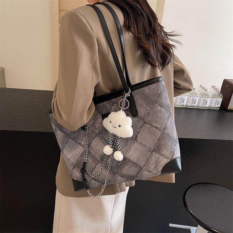 休闲通勤大容量包包2025新款韩版百时尚洋气高级单肩学生上课托特,箱包皮具/热销女包/男包,通用款女包,淘宝优惠券,粉丝福利购,淘宝优惠卷